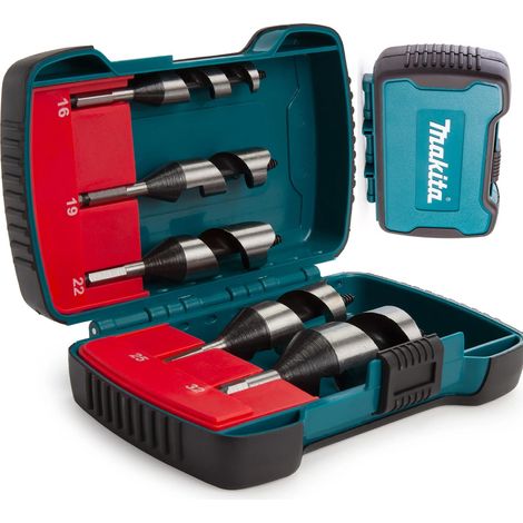 Makita P-67686 5 Piece 120mm Stubby Auger Bit Set - 16 19 22 25 32mm