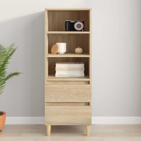 Buffet haut-Armoire de rangement Chêne sonoma 40x36x110 cm Bois d'ingénierie 948774 (1/5)