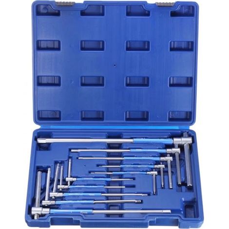 Set Chiavi Esagonali a T 8 Pezzi 2–10mm CR-V con Manico 360° e Custodia Rigida