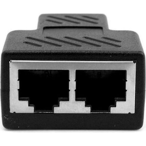Practical Rj45 Splitter Adapter Port Cat5/6 Lan Ethernet Cable (1/3)