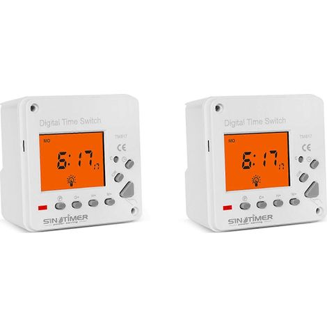 2X SINOTIMER TM617-1 Panneau de commande de minuterie avec rétroéclairage intelligent et grand écran (1/4)