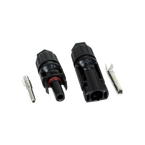 Conectores Multicontact MC4 1/1 para Cable de 4-6mm2 Negro