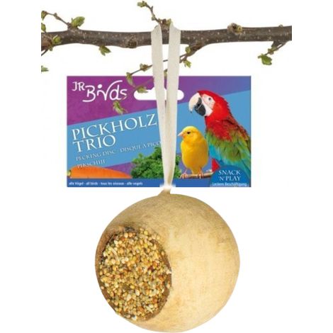 JR FARM Mohnkapsel mit Leckerbissen - Knabberspaß für alle Papageien 75g (1/4)