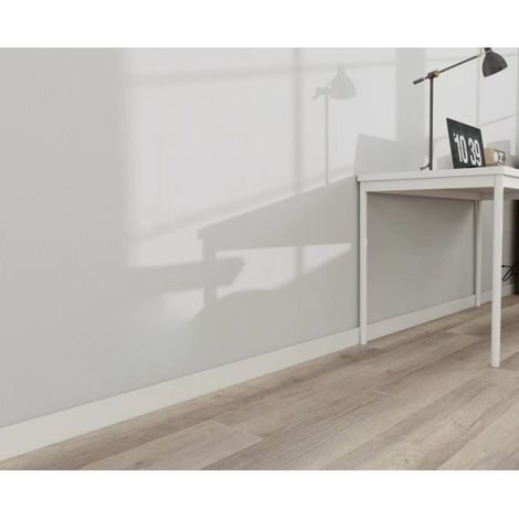 TrAdE Shop Traesio - Battiscopa Bianco 2900x70 Mm Zoccolino Decorativo Moderno Per Pareti -
