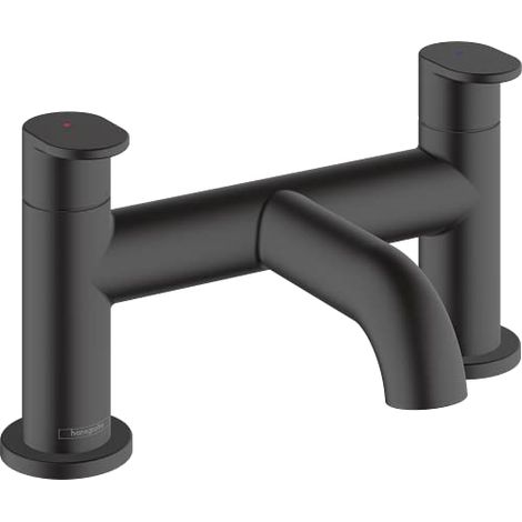 hansgrohe Vernis Blend Rubinetteria 2 Fori Bordo Vasca, Nero Opaco, 71442670 (1/4)