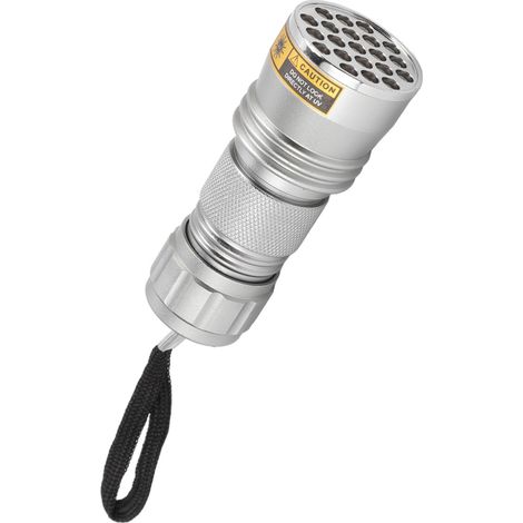Lampe Torche UV Noire 21 LED 395nm pour Détection Fluorescente, Contrefaçon, Scorpions et Mousses (1/5)