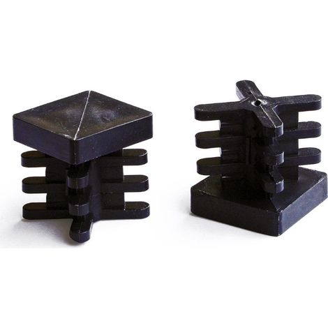 IDEARE MASIDEF - 4 PUNTALI INTERNI ALETTATI QUADRI NERI 35X35MM