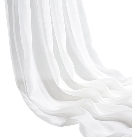 Tulle Blanc 160cm × 10M, Arche Tenture Mariage, Voilage Blanc Tissu drapé Arche Rideaux, Toile Plafond Swag décorations pour Décoration de Mariage Cérémonie Fête Rideau de Gaze (1/5)