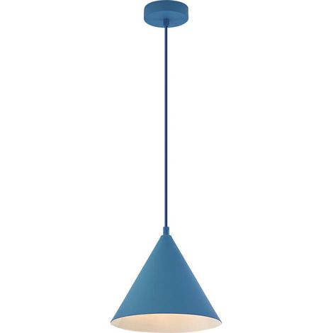 Suspension décorative 1xE27 23W IP20 – Métal bleu (1/4)