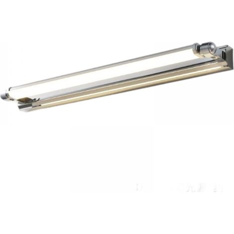 Rétroviseur LED avec éclairage avant - QS-8412 chromé 12 W (480 mm), modèle court - trois couleurs