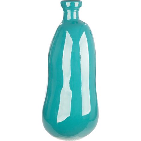 Vase de Sol en Verre - Bleu - Hauteur : 51 cm x Ø 22 cm - Fabrication européenne - Vase décoratif en Verre (1/3)