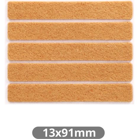 Set 5 fieltros adhesivos cuadrados 13x91mm Marron GSC 003802770 (1/3)