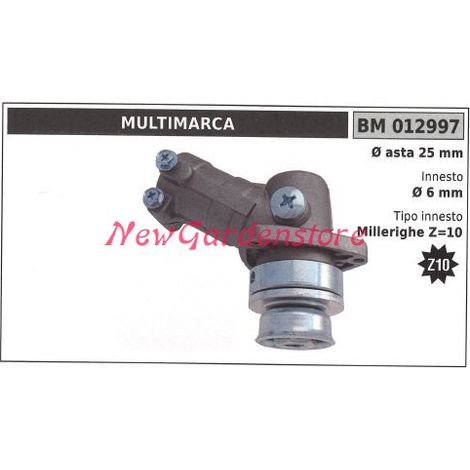 Coppia conica decespugliatore 012997 Ø asta 25 Ø innesto 6 millerighe Z 10