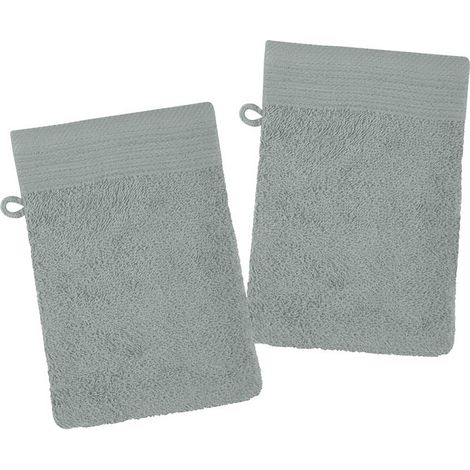 Lot de 2 gants de toilette 15 x 21 cm Lilas amande (1/5)
