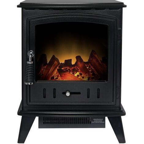 Adam Aviemore Electric Stove in Textured Black