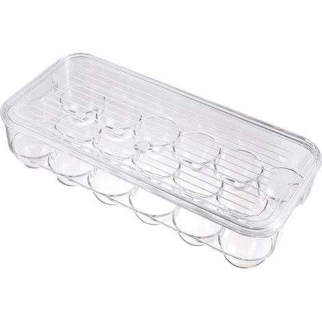Boîte à Œufs Transparente pour Réfrigérateur Rangement Œufs avec Ventilation Empilable (1/5)