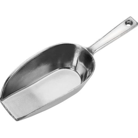 Cuchara para helado – Abertura cuadrada, aleación de aluminio, para pesar, llenar y servir – Plateada, 24 x 10 x 8 cm (1/5)