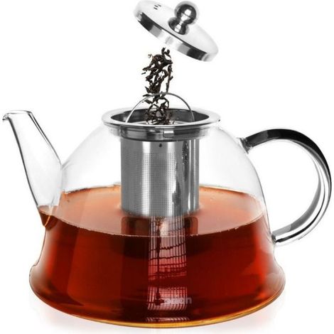 Théière - Verre - 1.65 L - Gris - Compatible Lave-Vaisselle - 1 Pièce