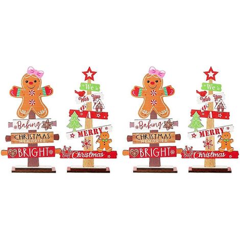 Tischdekoration aus Holz in Form eines Weihnachtsbaums (Mittelstück, Ornament, wie abgebildet) (1/5)