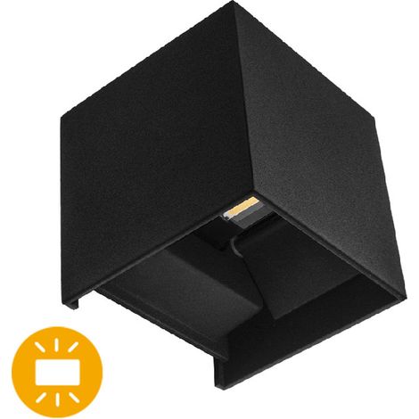 Aplique sever ip54 2x3w led 560lm 6000k l.10xan.10xal.10cm negro