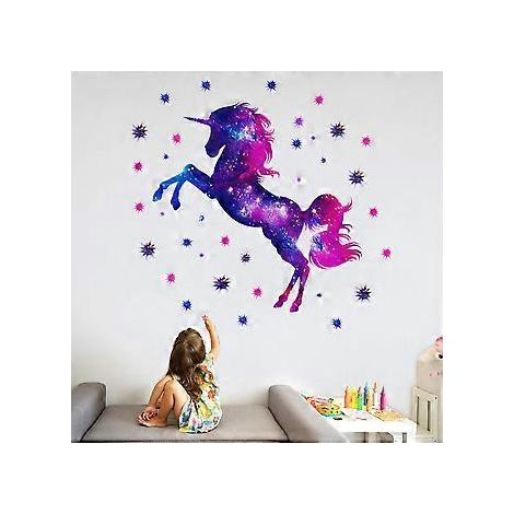 Kreative 3D-Weltraum-Wandtattoos, abnehmbare PVC-Magic-Flame- und Lava-Wandaufkleber, Wandbilder, Tapetenkunst-Dekor für Wände und Decken im Jungenzimmer (D)