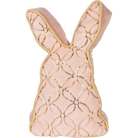Cale-porte décoratif en forme de lapin rose butée de porte en polyester 20 x 7 x 31 cm - PANGIVO (1/4)