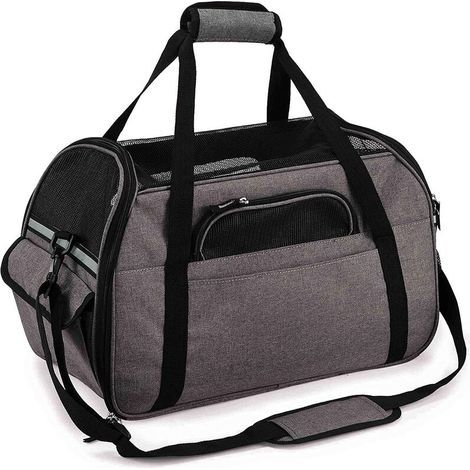 Bolsa transportadora pequeña para mascotas de 43 x 23 x 29 cm – Capacidad de carga máxima de 5 kg – Tejido Oxford impermeable – Ventilación óptima para viajes en tren, coche y avión. (1/5)