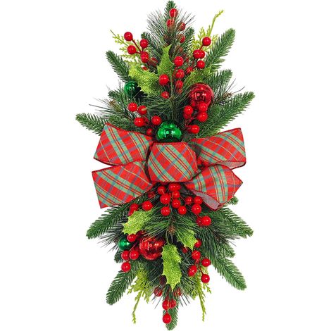 Guirlande De Noël - Décoration Artificielle Pour Escaliers Portes Cheminées Fenêtres - Intérieur Extérieur - 2,5 M (1/5)