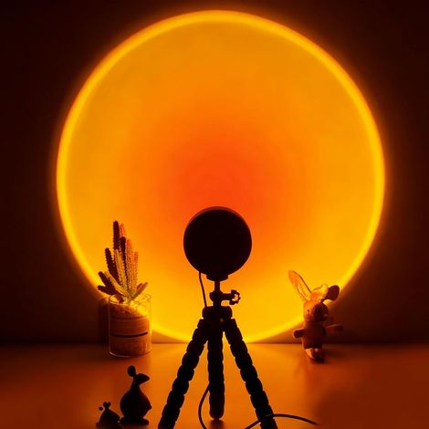 Lampe coucher de soleil, projecteur romantique rotatif à 360° pour maison et utilisation quotidienne (1/5)
