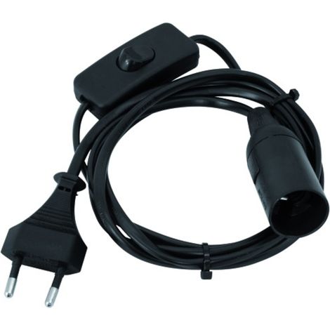 Eurolite 51100665 Lampenfassung  E14  230 V 60 W mit Eurostecker, mit Wippschalter