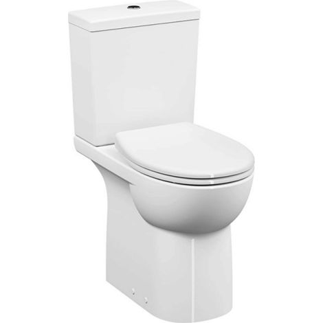 Inodoro de pie sin borde VitrA Conforma para personas con movilidad reducida (PMR) con salida universal y asiento de cierre suave. (1/4)