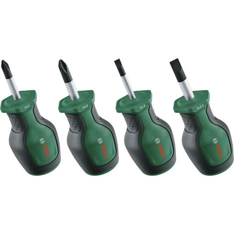 Bosch Hand Tools Stubby Screwdriver Set 4-Piece 1600A032UJ (1/5)