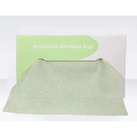 Chiffon de nettoyage en microfibre 20 cm x 20 cm avec boîte, serviettes en microfibre en vrac pour la maison, serviettes en microfibre réutilisables pour voitures,vert (1/5)