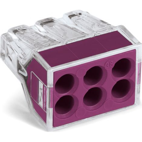 WAGO Verbindungsdosenklemme 773-106, 6- Leiter, transparent, 50 Stück