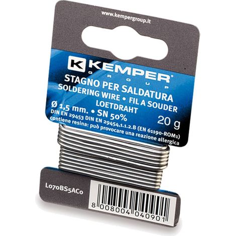 Stagno per Saldatura in Filo con Anima Dissodante Kemper 20 Gr