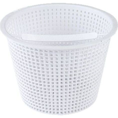 Panier de rechange pour pompe d'écumoire de piscine, grand panier rond de 8 pouces avec bloc de lestage pour retirer les feuilles et les débris. (1/4)