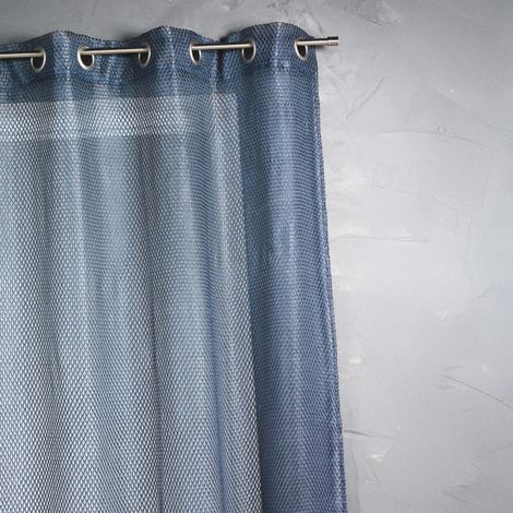 Voilage organza - Effet résille Bleu 140x260 cm (1/2)