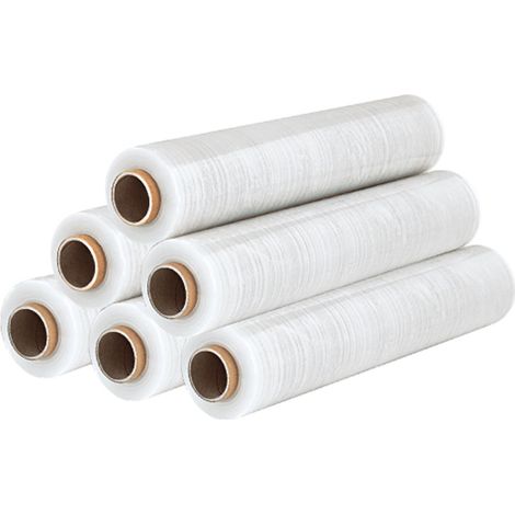 STI Film Estensibile Trasparente manuale pellicola 6 rotolo 2.2kg 500mm 23 my micron bobina fascia pallet