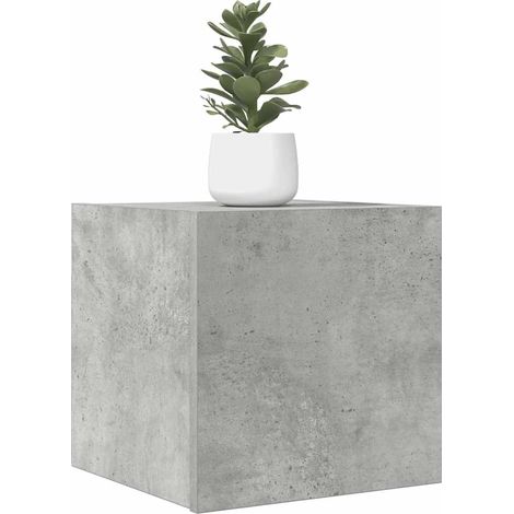 Meuble TV mural Gris béton 30,5x30x30 cm (1/5)