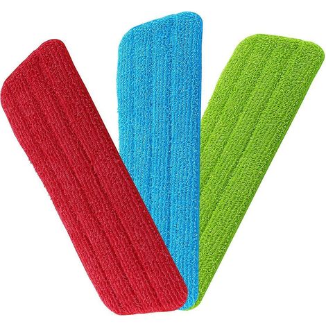 Lot de 3 lingettes de rechange en microfibre pour balai à franges/nettoyeur vapeur (1/5)