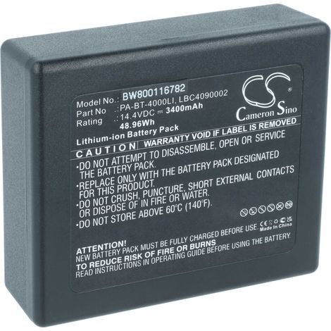 vhbw Battery Replacement for Brother LBD709-001, HP25B, LBC4090002 for Printer Copier Scanner Label Maker (3400 mAh, 14.4 V, Li-Ion) (1/4)
