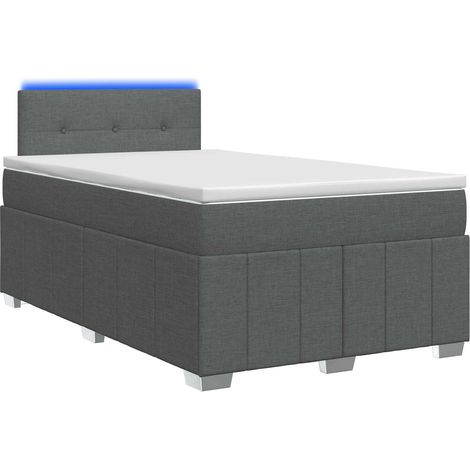 Maison Exclusive - Letto box spring con materasso Grigio Scuro 120 x 200 cm (1/5)