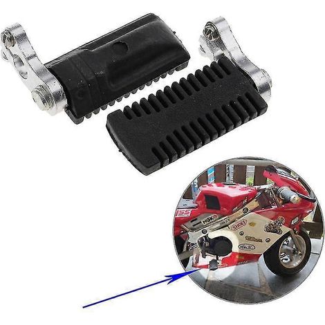 Paar Motorrad-Hinterradfußrasten für 47ccm 49ccm Mini Pocket Bike Motorrad Metallpedalauflagen (1/4)