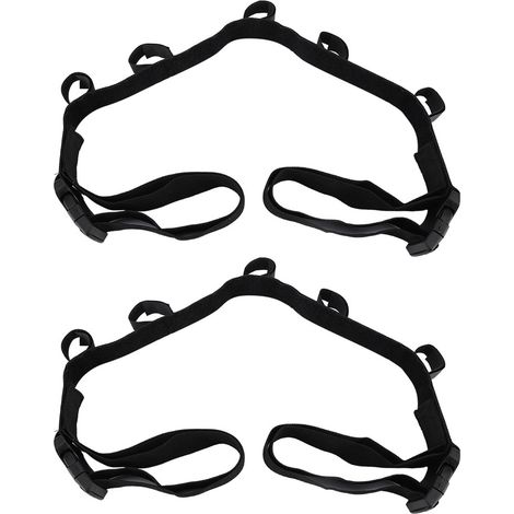 Sangle de ceinture de transport de canne à pêche pour véhicule, peut contenir jusqu'à 5 poteaux, 2 pièces, sangle de support de voiture légère et portable réglable pour SUV, camion, véhicule, fourgonn (1/5)