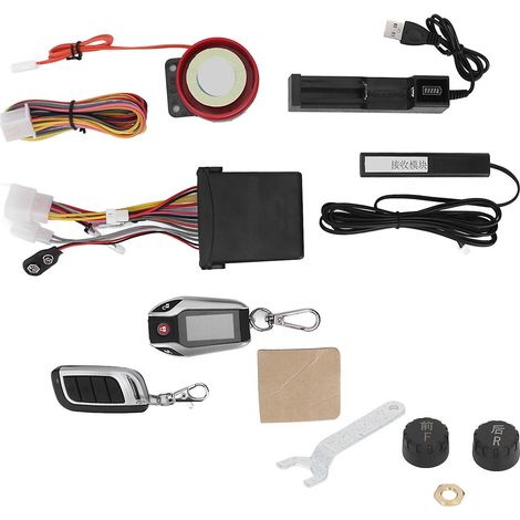 Motorrad-2-Wege-Alarmanlage mit LCD-Display und PKE 12V Multifunktions-Diebstahlsicherung für Geländefahrzeuge (1/5)