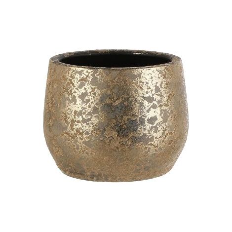 Mica Blumentopf Clemente Ø 15,5 x 19,5 cm gold Blumentöpfe & Übertöpfe (1/2)