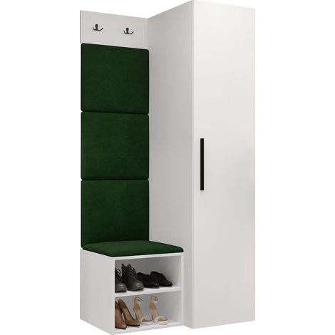 Conjunto para recibidor Nitos III, Polo 889, 191x82x50cm, Tapiz, Aglomerado laminado, Colocada, Montada en la pared (1/5)