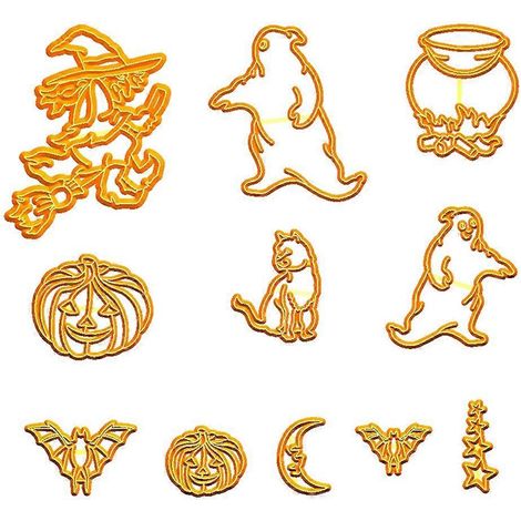 11 Pièces Moule à Biscuits Halloween en Plastique pour Cupcakes et Chocolat (1/4)
