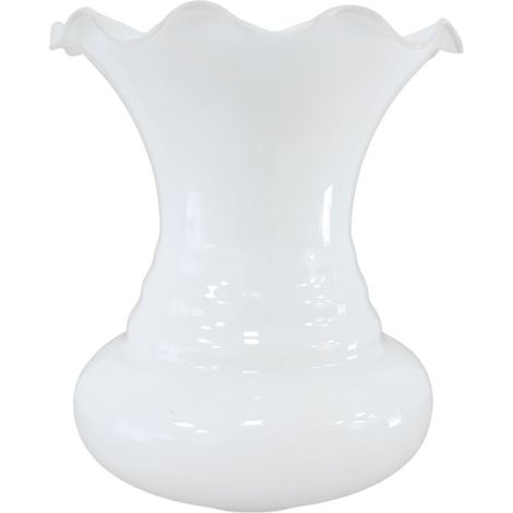 Lampenschirm GALANTUS aus glänzend weißem Opalglas 17x14cm mit 5cm Öffnung (1/3)