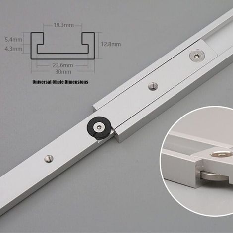 Rail de Guidage, Alliage D\'aluminium Barre en T à Onglet Réglable Gabarit de Jauge à Onglets et Barre de Montage (300 sliders) (1/4)